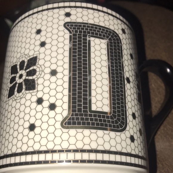 New Anthropologie Tiled Margot Monogram Mug - Picture 5 of 12